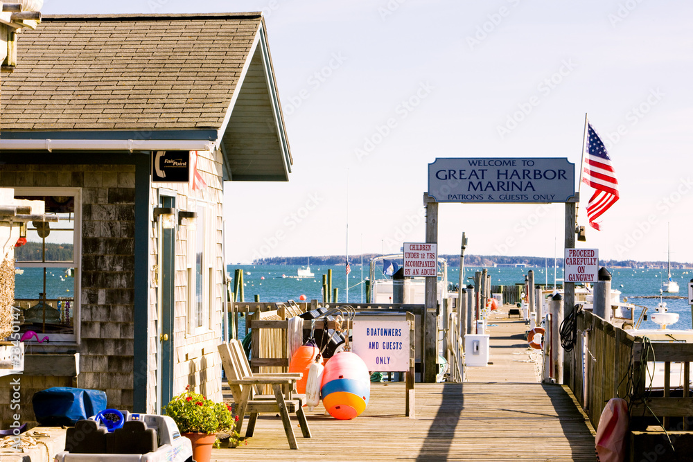 Southwest Harbor, Mount Desert Island, Maine, USA - obrazy, fototapety, plakaty 