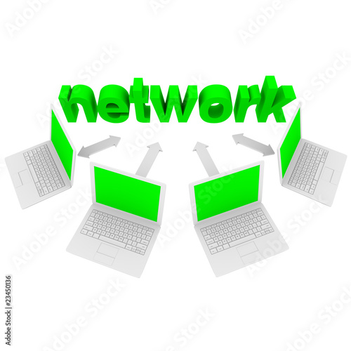 Computer Network - Laptops and Word