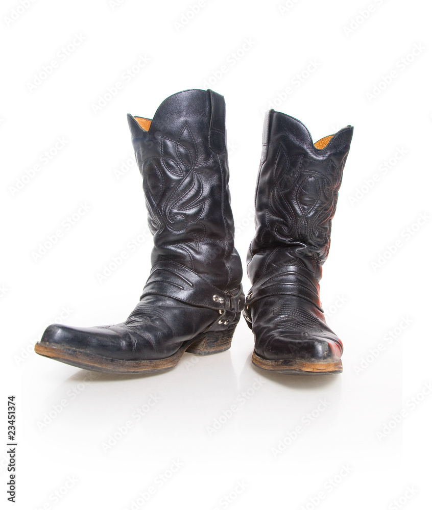 Black male high leather boots