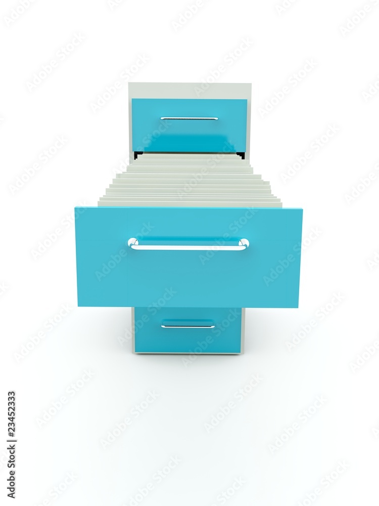 Archive with documents isolated on white Archive with documents isolated on white