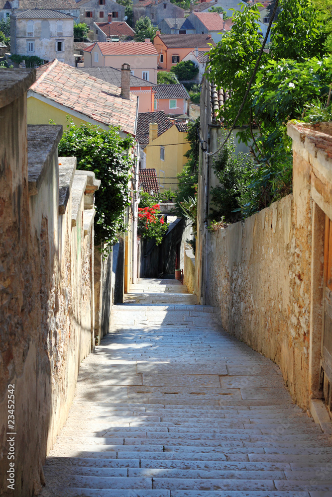 Obraz premium Narrow streets of Mali Losinj