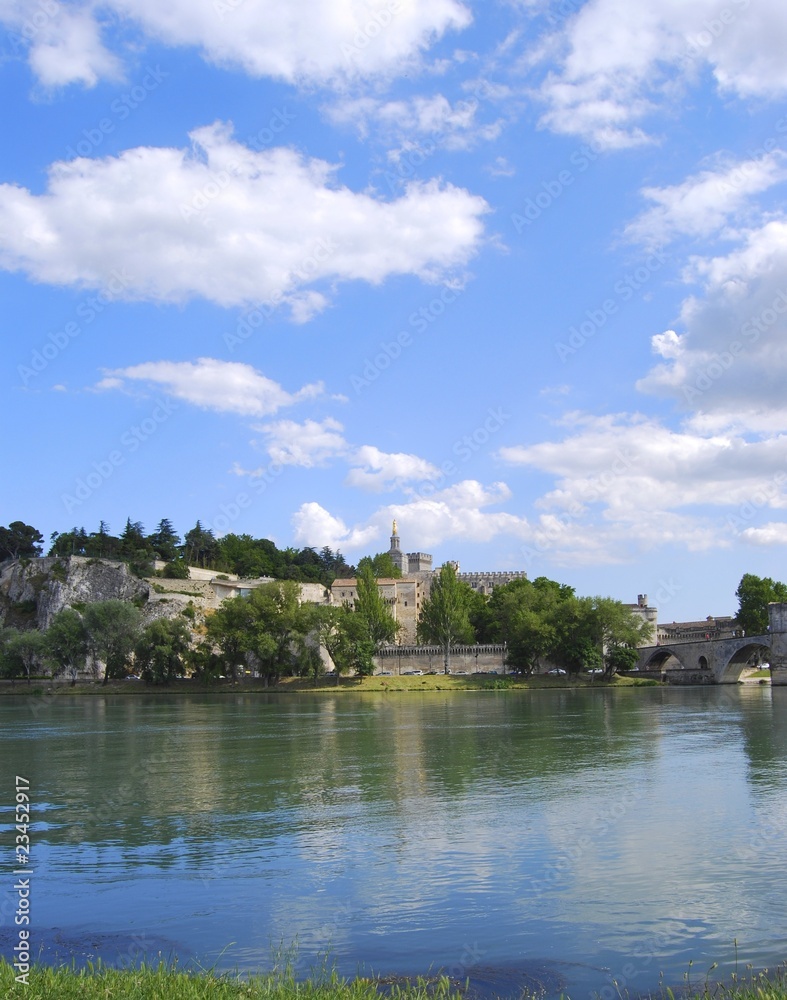 Avignon vue du Rhône
