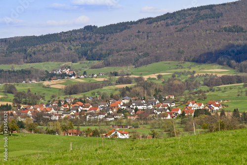 Blick auf Fahrenbach im Odenwald