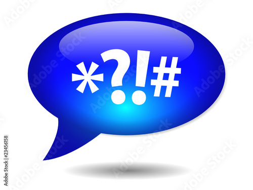 SWEARWORDS Speech Bubble Icon (angry impolite reaction abusive)