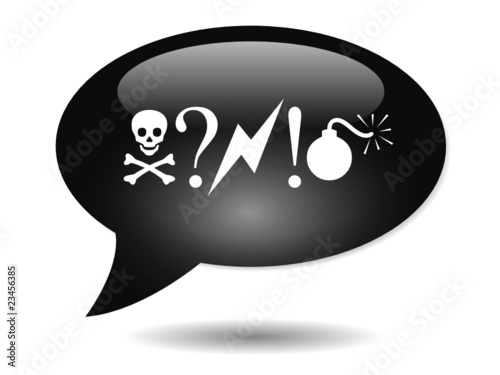 SWEARWORDS Speech Bubble Icon (angry impolite reaction abusive)