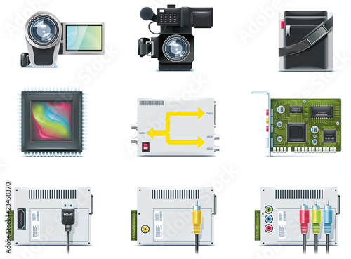 Vector video icons. Part 2