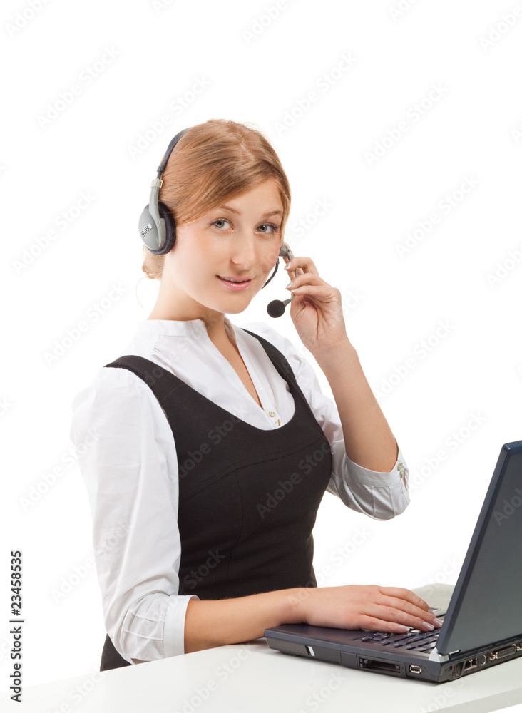 Young businesswoman, isolated on white background Young businesswoman, isolated on white background
