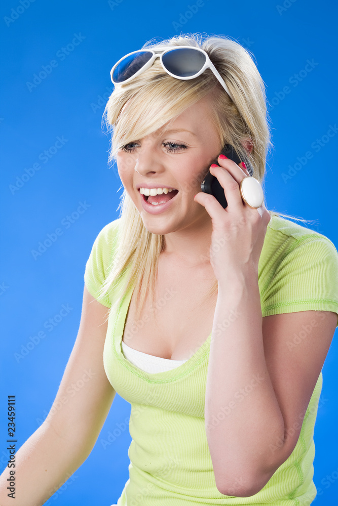 Fototapeta premium Talking on the phone