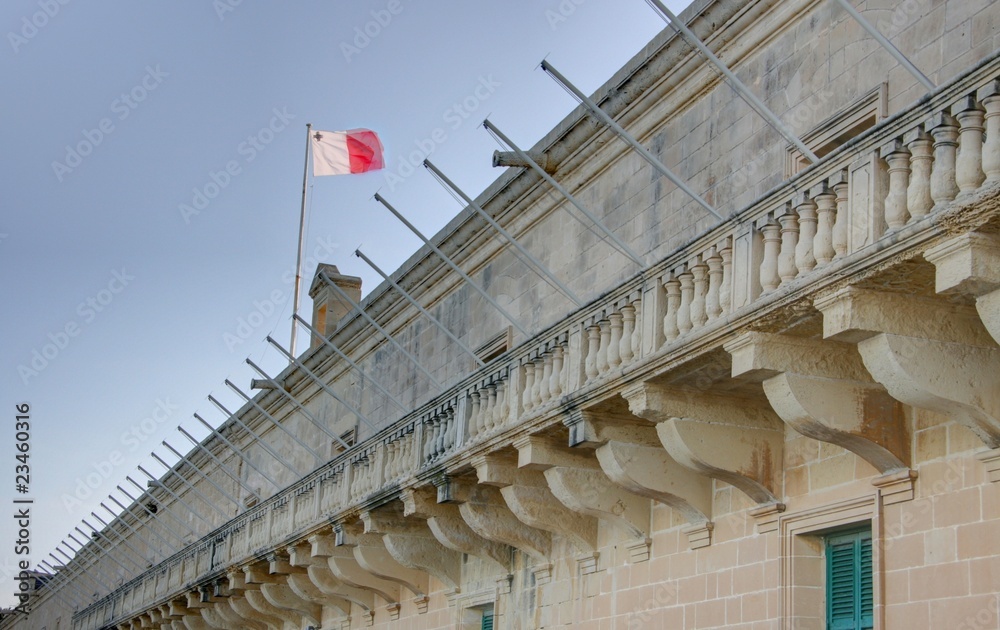 Fototapeta premium façade d'un immeuble à malte