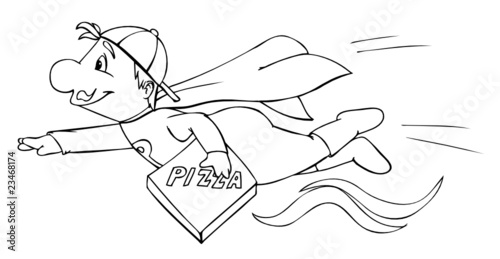 Pizzabote, Pizzamann, Lieferdienst, Pizza, Pizzataxi