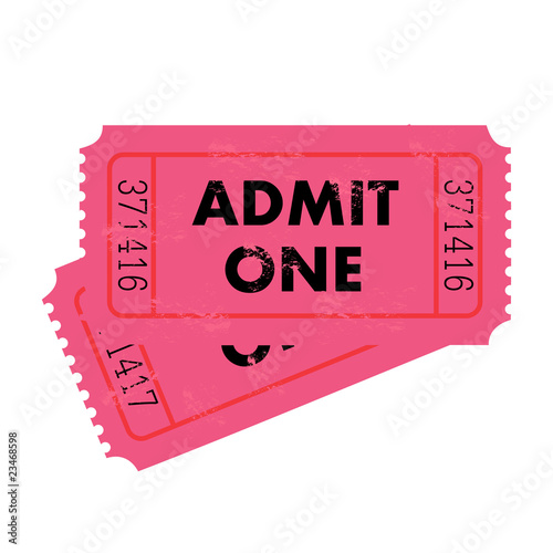 Grunge Pink Ticket
