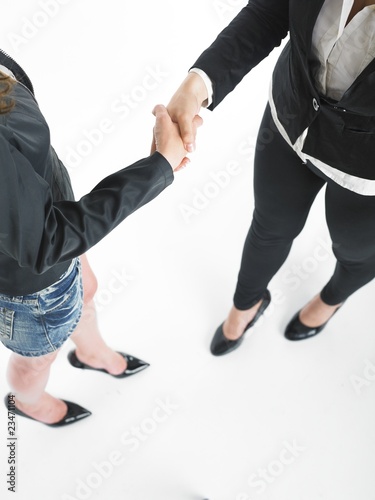 Handshake Handshaking of two business woman