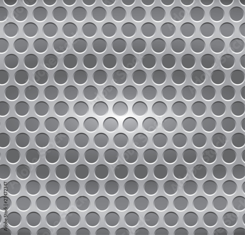 vector illustration of metal plate with holes