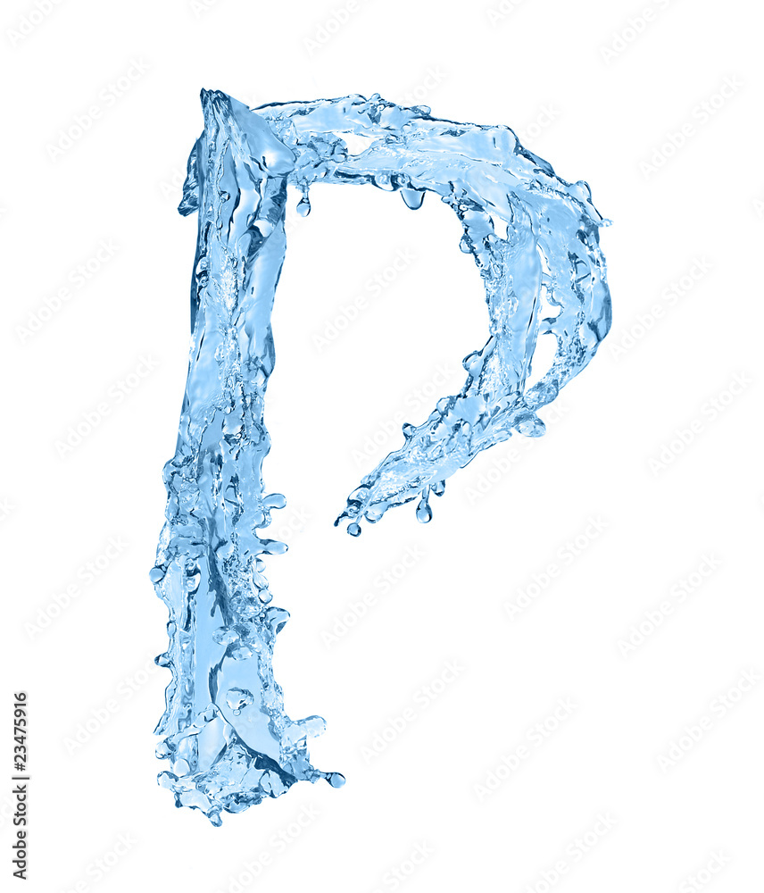 alphabet made of frozen water - the letter P Stock Photo | Adobe Stock