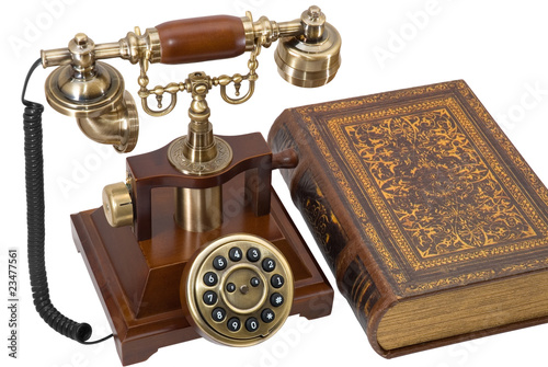 Ancient phone and book