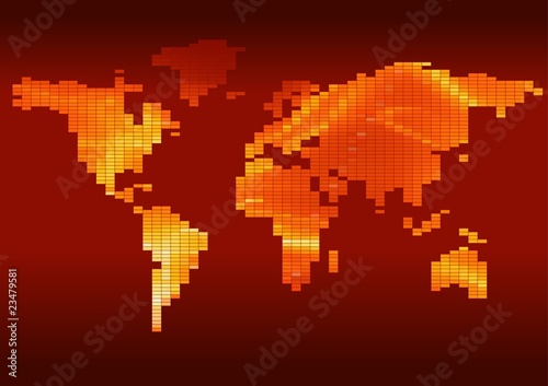 Checkered World Map - backg...