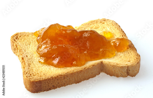 Toast with apricot jam