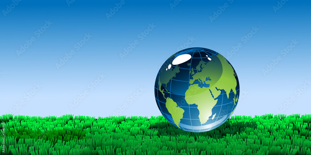 globe on the grass