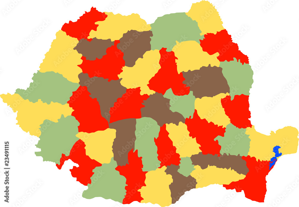 vector illustration of romanian counties vector illustration of romanian counties