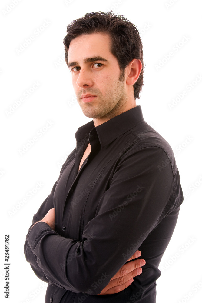 young casual man portrait, isolated on white young casual man portrait, isolated on white