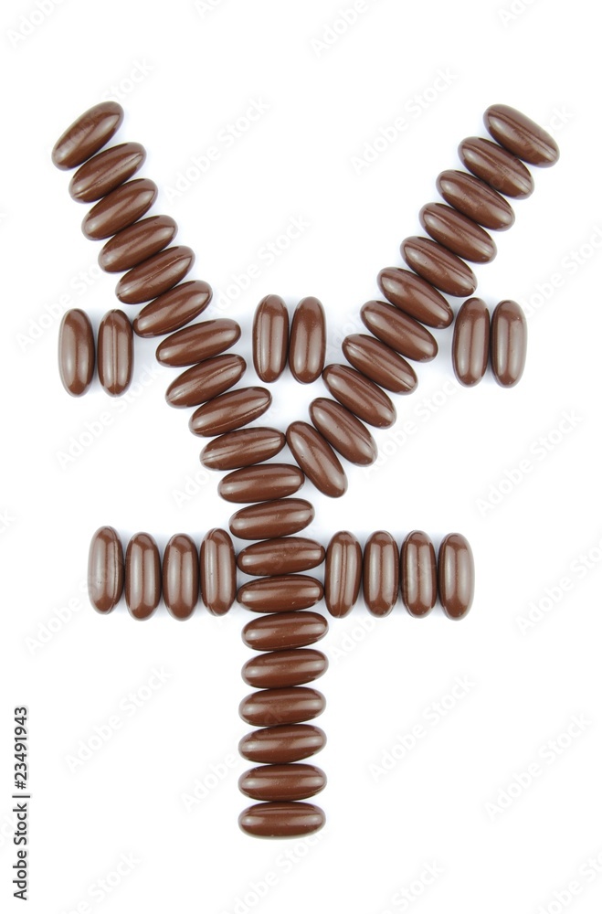 Obraz premium Chocolate Yen currency