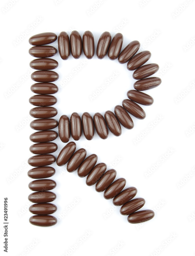 Obraz premium Chocolate letter R