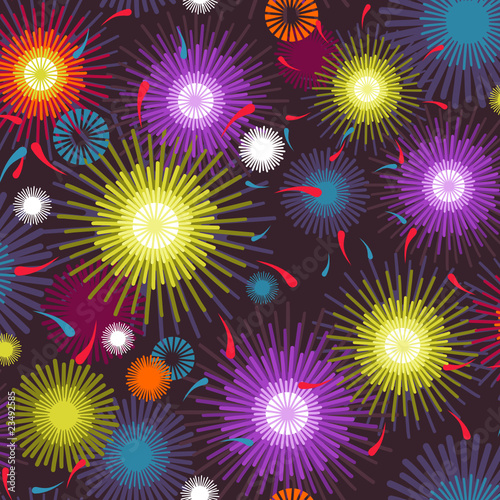 fireworks - seamless pattern