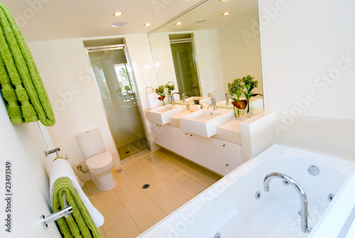 A luxury modern bathroom