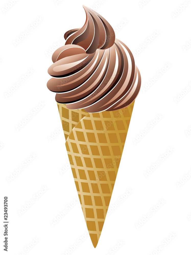 vector chocolate icecream cone vector chocolate icecream cone