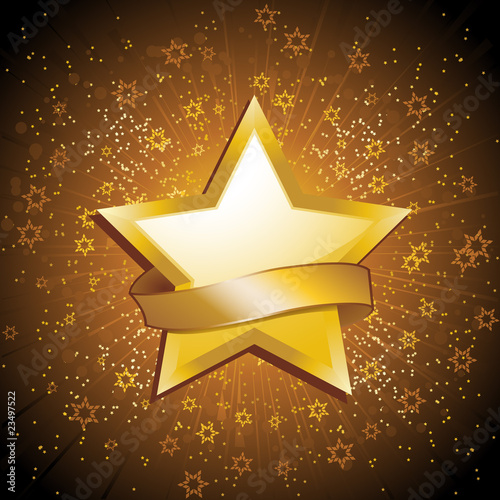 Celebration star and banner
