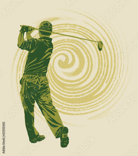 Vector. Tee shot