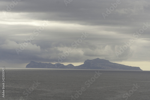 Bay of Naples with Dramatic Sky Background. Italy  Europe