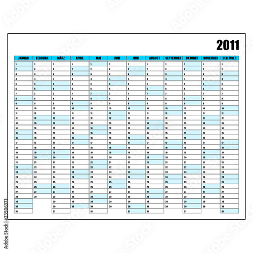 jahreskalender 2011 I