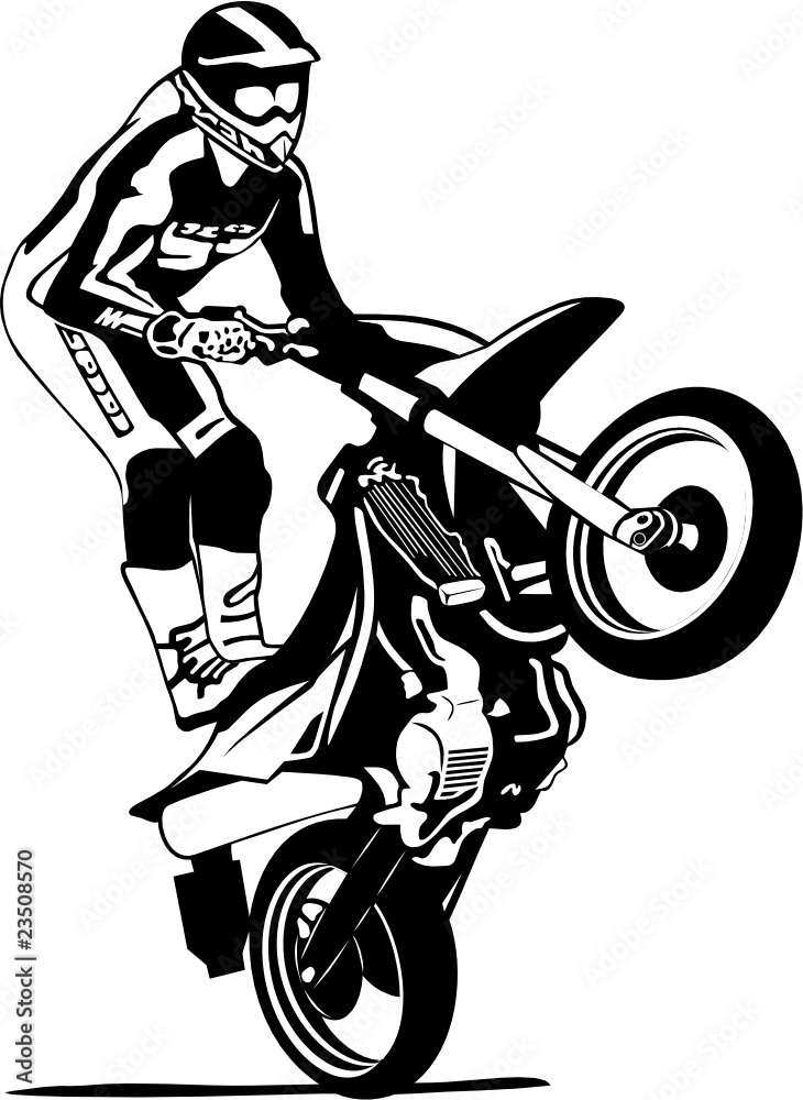 Mini tração do moto ilustração do vetor. Ilustração de vetor - 126139191