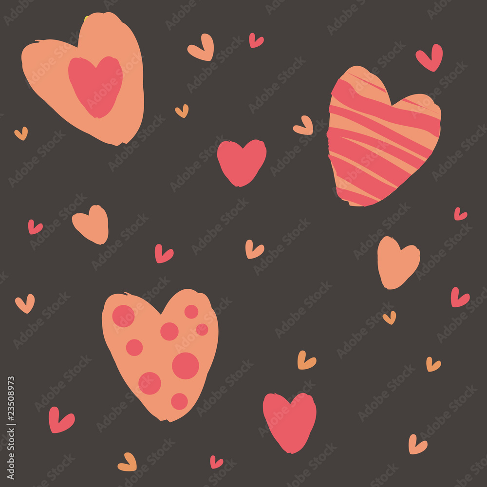 The image with pink hearts.