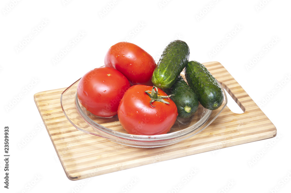 Tomatoes and cucumbers Tomatoes and cucumbers