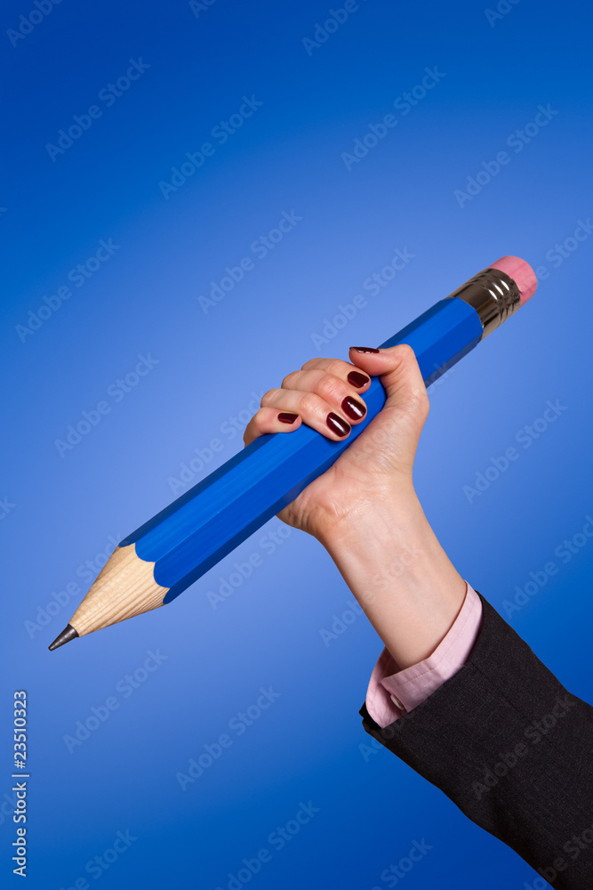 Big blue pencil