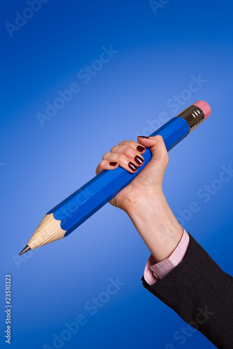 Big blue pencil