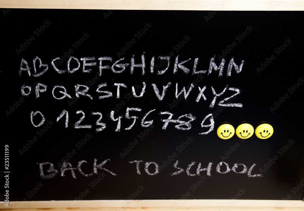 Obraz premium Alphabet & Blackboard