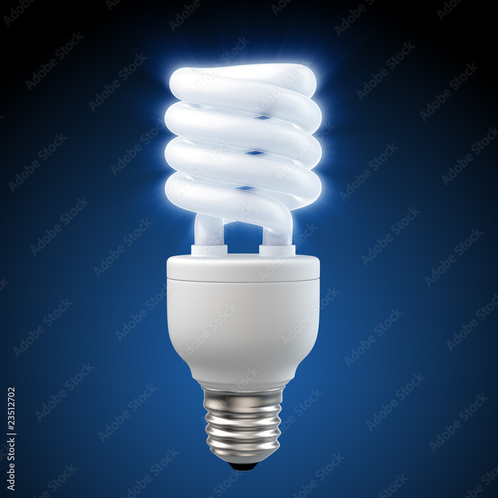 3d render of a glowing blue energy saving light bulb 3d render of a glowing blue energy saving light bulb