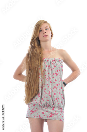 Long-haired beautiful girl © dyoma