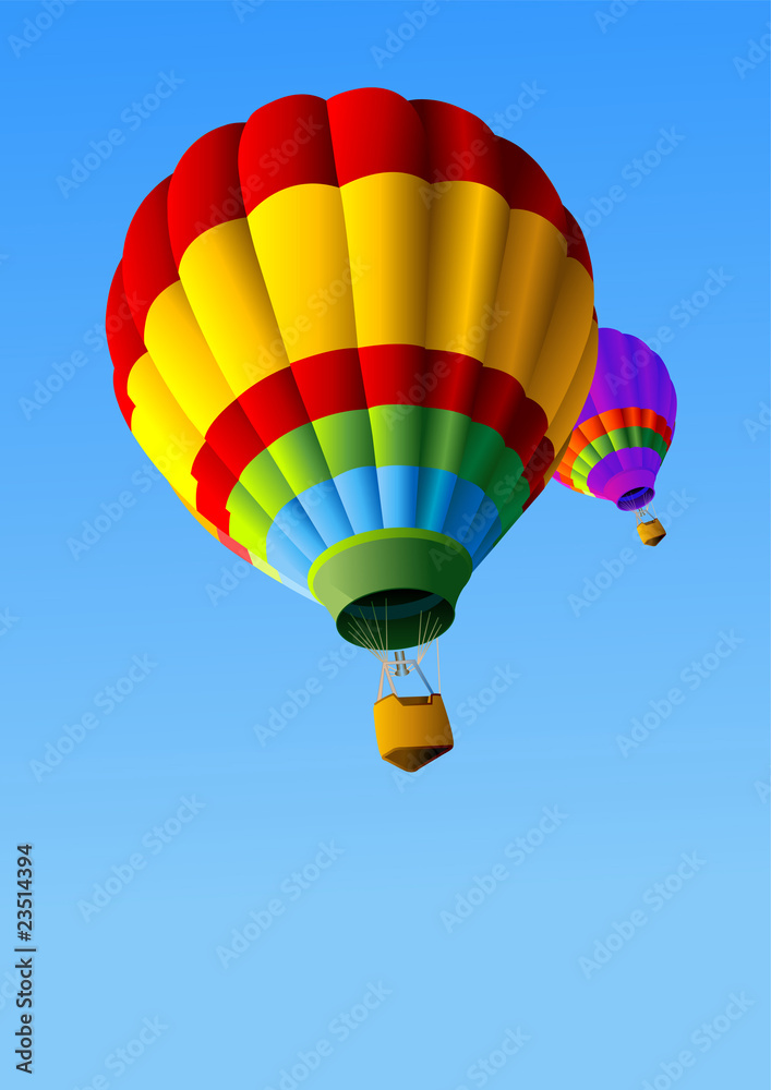 Naklejka premium Hot Air Balloons Background