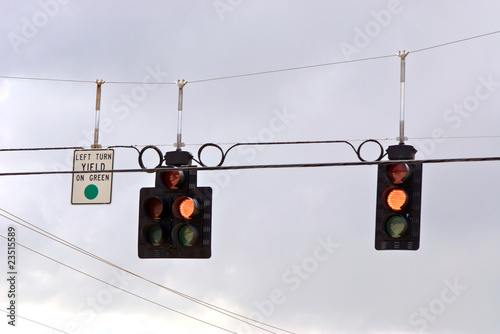 trafic stoplight series yellow yield
