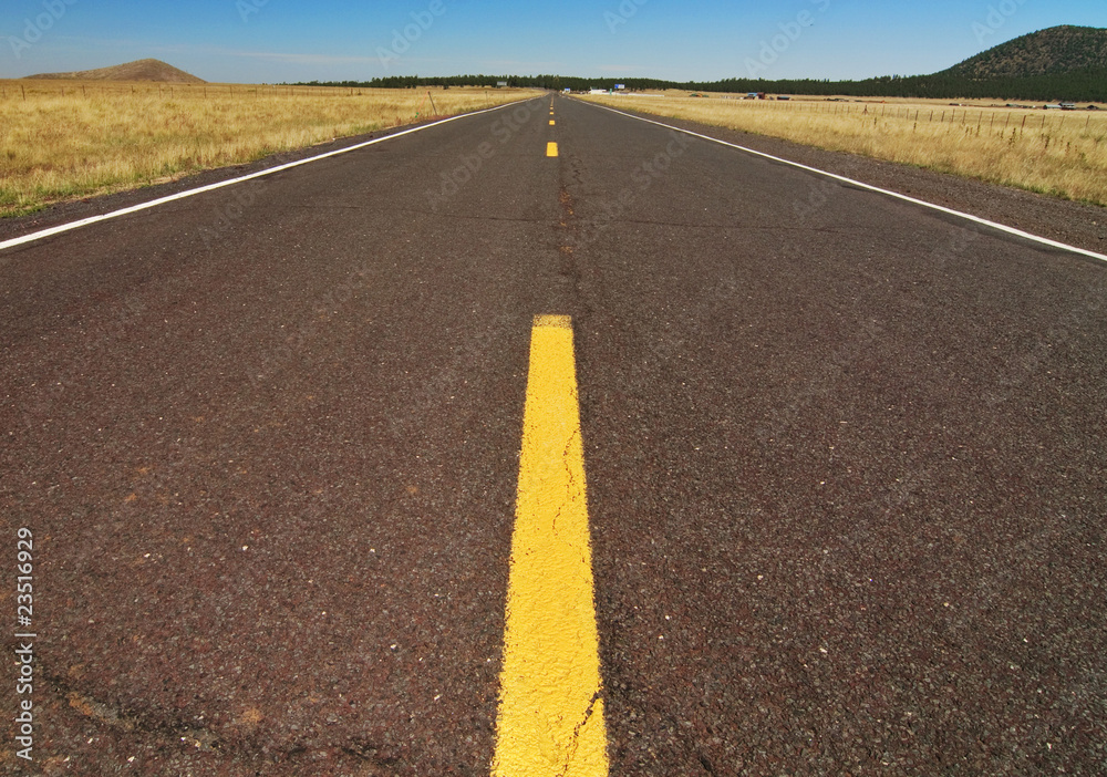 Obraz premium empty highway road along the grand canyon