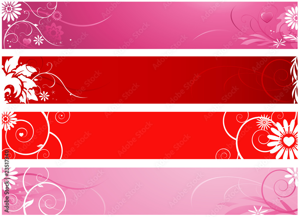 Valentine's day banners