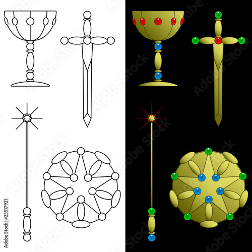 Tarot card symbols photo