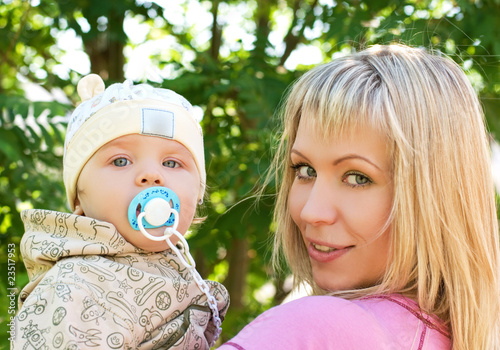 happy mum and her boy