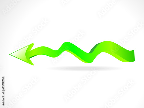 abstract glossy green arrow 2