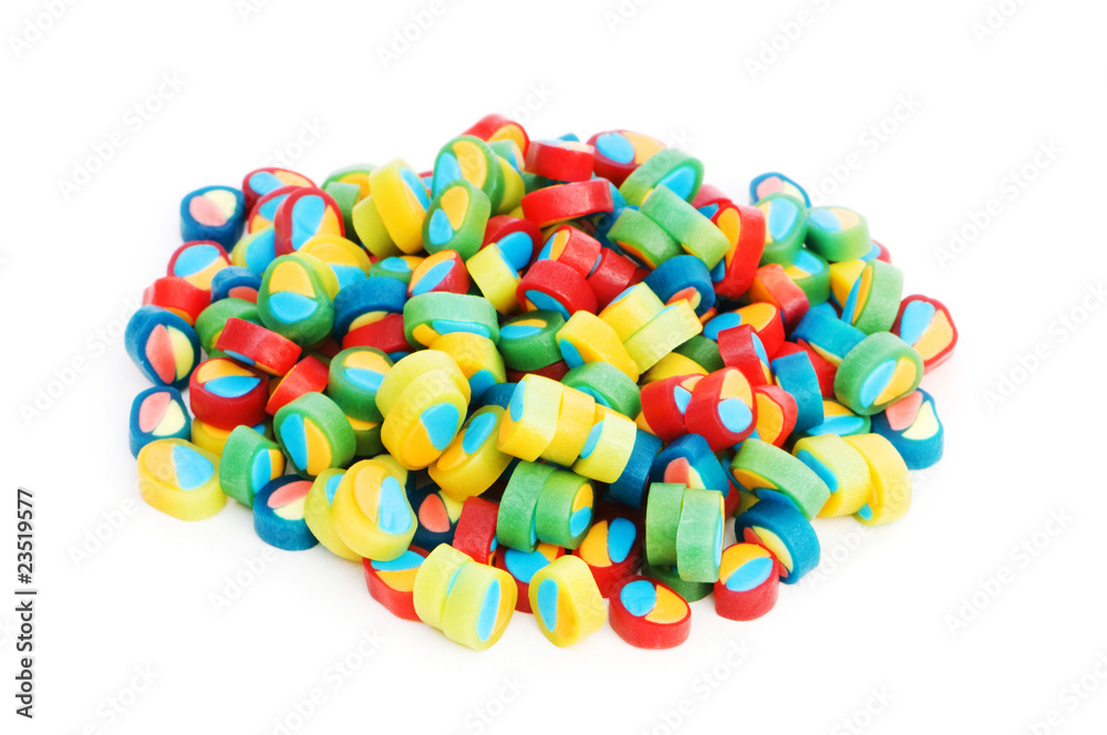 Colourful sweets isolated on the white background Colourful sweets isolated on the white background