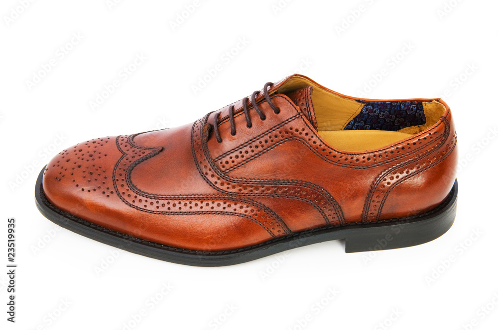 Male shoes isolated on the white background Male shoes isolated on the white background
